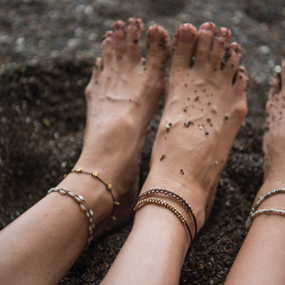 Stretch Halo Anklet - Mother of Pearl