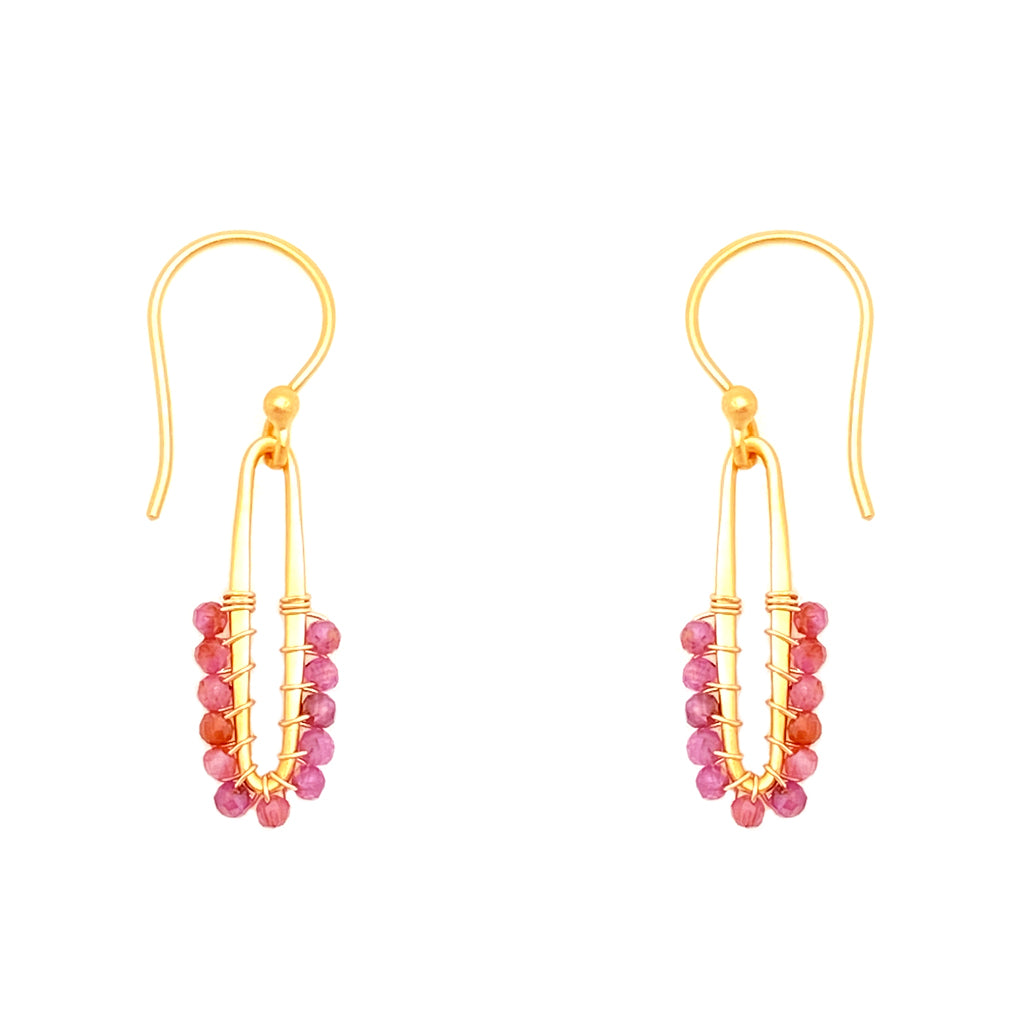 Verona Earrings - Ruby