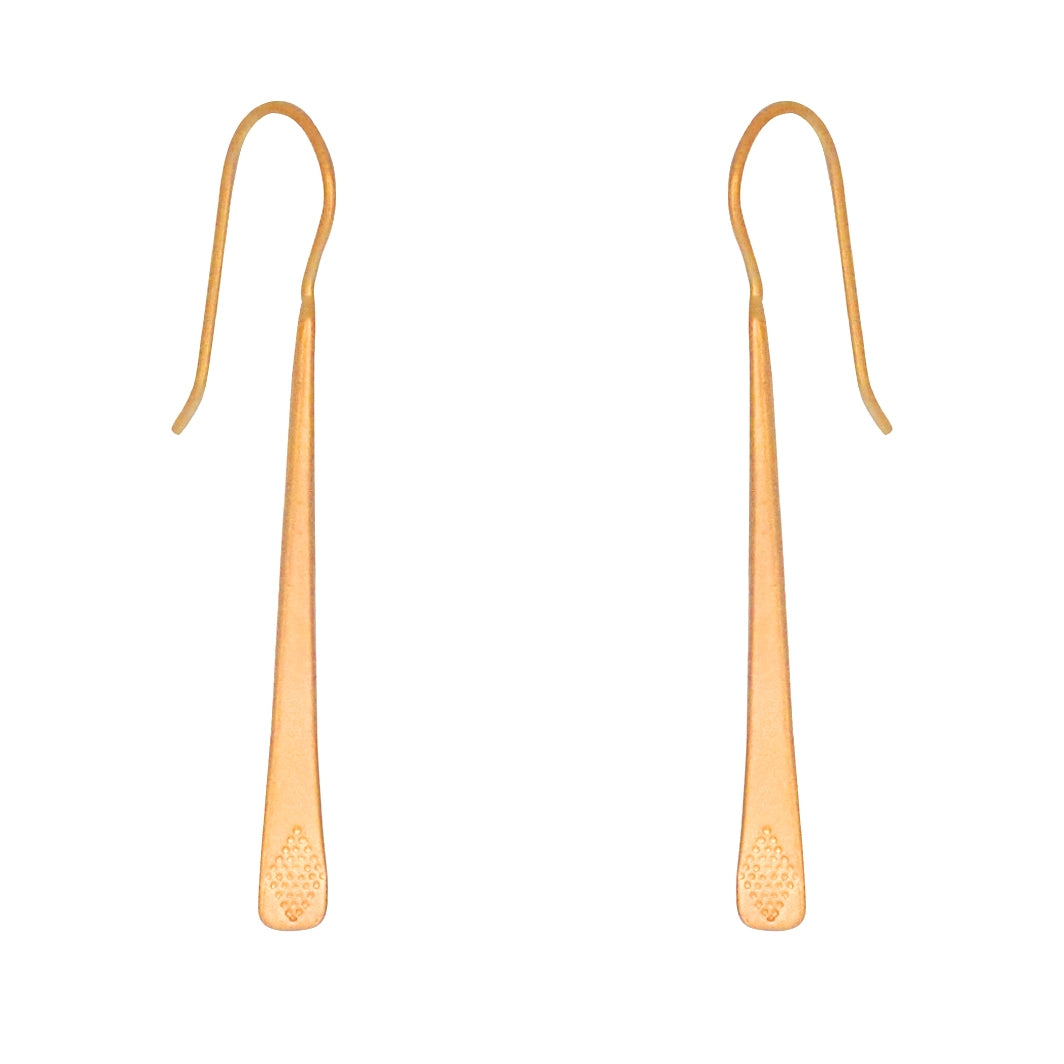 Bar Drop earrings are a Bronwen Jewelry favorite. In silver or gold, this long earring jazzes up every outfit