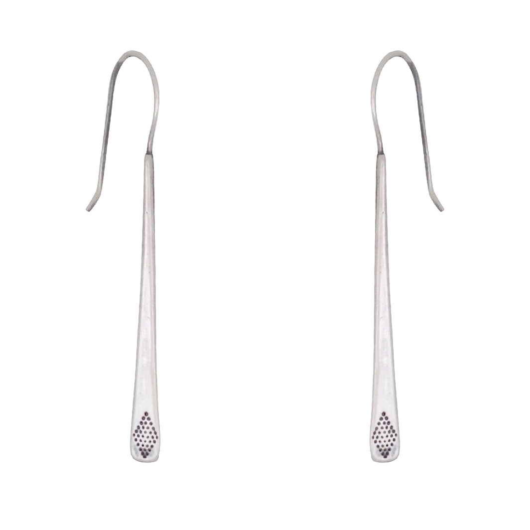 Bar Drop earrings are a Bronwen Jewelry favorite. In silver or gold, this long earring jazzes up every outfit