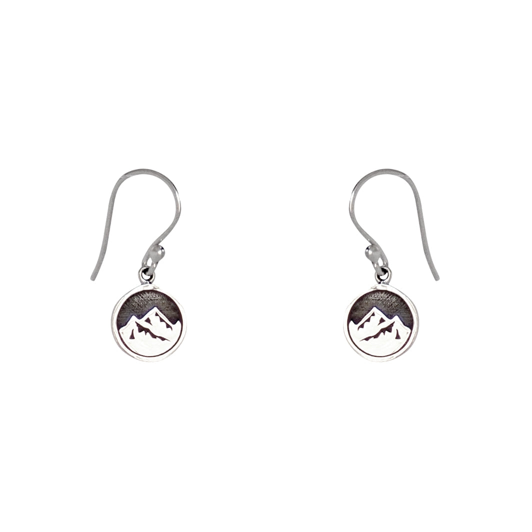 Mountain earrings are a Bronwen Jewelry must have. Cast in sterling silver, short or long, these are everyday active-chic