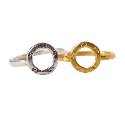 Our Tiny Charm rings are lightweight and strong, a Bronwen Jewelry staple for your active lifestyle