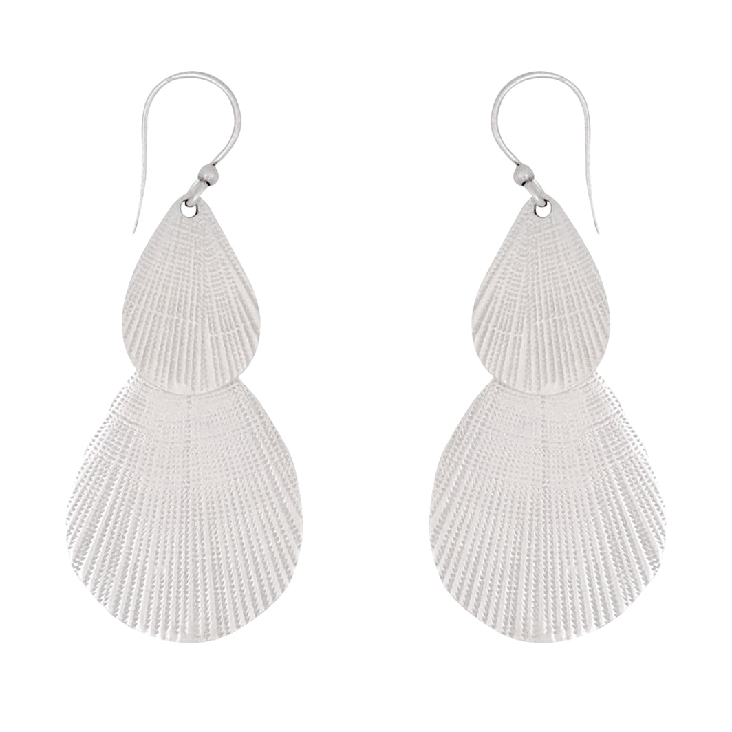 Palawan Earrings are beautiful artisan statement earrings in sterling silver, a Bronwen Jewelry special design