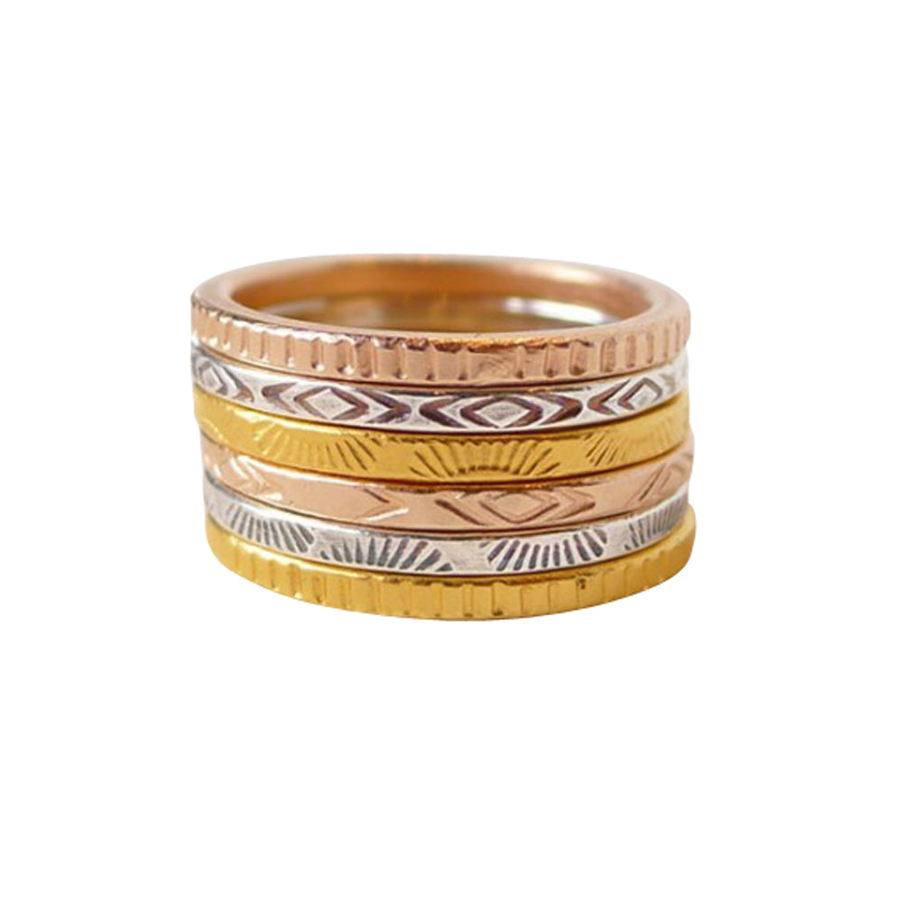 Toltec 6 - Set of 6 rings