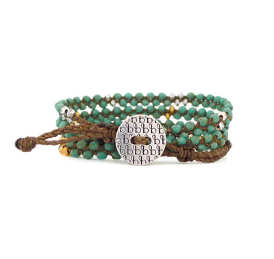 Glasswrap bracelets, handmade with glass beads are adjustable, water worthy and a Bronwen Jewelry favorite for active lives.